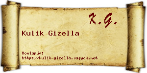 Kulik Gizella névjegykártya